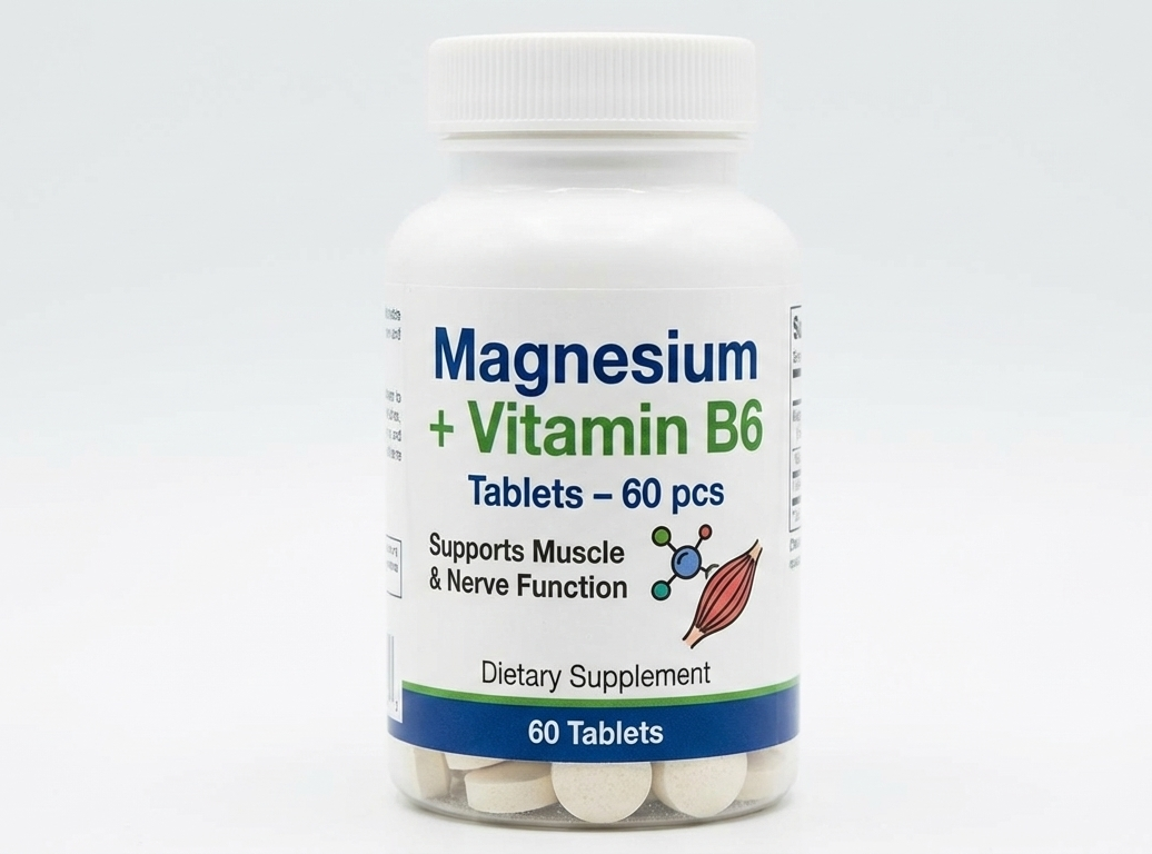 Magnesium + Vitamin B6 Tablets – 60 pcs